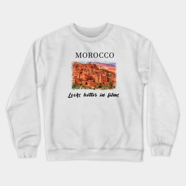 Morocco Crewneck Sweatshirt by TravelGiftDesign